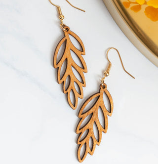 Howard’s Samira Feather Wood Earrings