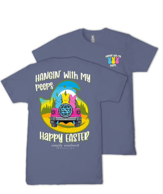 Simply Southern Short Sleeve Tee Peeps SUV Denim