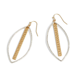 Whispers Silver Teardrop with Gold Bar WN004177