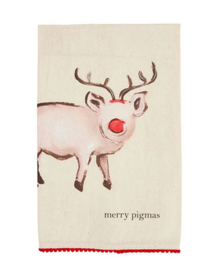 Mudpie Merry Pigmas Christmas Towel