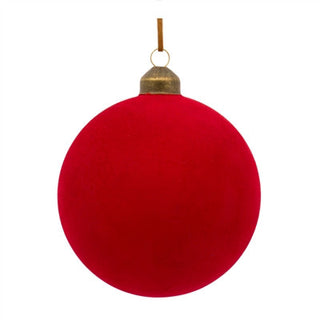 Glass Ball Ornament Red Velvet Finish
