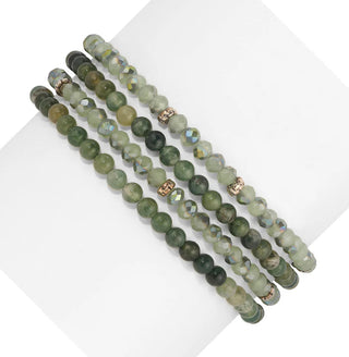 My Fun Colors Spiritual Gemstone Bracelet Moss Agate