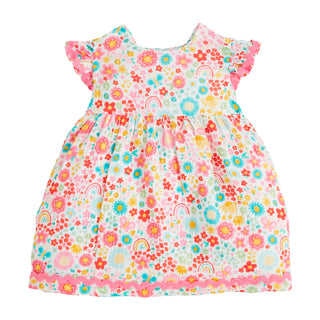 Mudpie Rainbow Floral Baby Dress