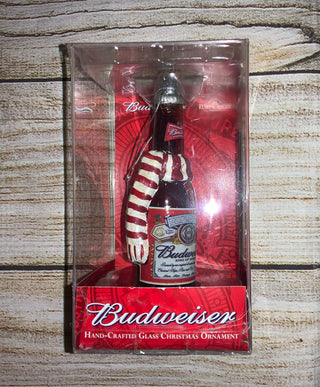 Budweiser Bottle Glass Ornament