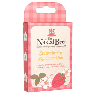 The Naked Bee Lip Care Duo Gift Set Strawberry