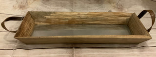 Wooden Tray w/Metal Inlay