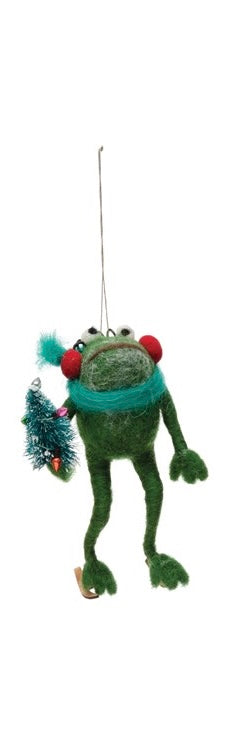 Felt Frog Ornament