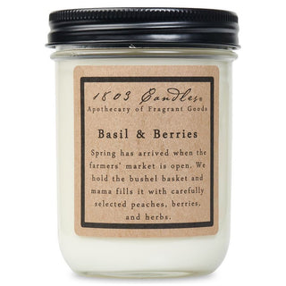 1803 Basil & Berries Soy Jar Candle