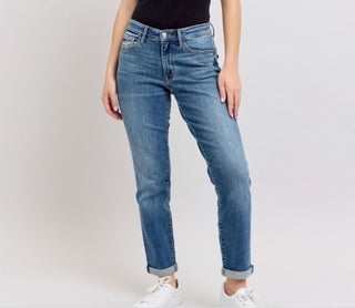 Judy Blue MR Vintage Wash Non-Destroy Boyfriend Fit 82662