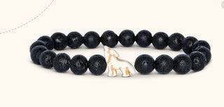 Fahlo Wolf Bracelet Lava Stone