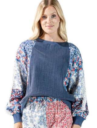 Simply Southern Floral Americana Pullover