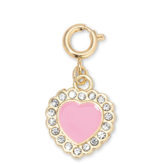 My Fun Colors Charm Pink & Pave Heart Gold