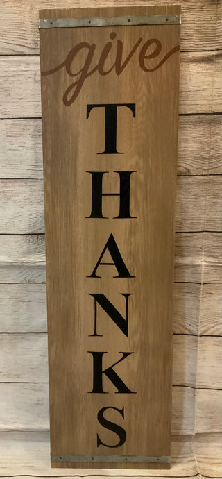 Give Thanks Tall Sign
