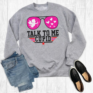 Rebel Rose Talk to Me Cupid Crewneck