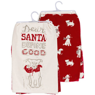 Dear Santa Define Good Kitchen Towel Set