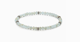My Fun Colors Mini Crystal Bracelet Powder Blue Silver Accent