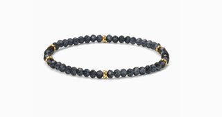 My Fun Colors Mini Crystal Bracelet Indigo Gold Accent