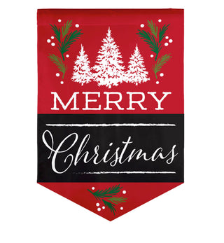 Merry Christmas Burlap Garden Flag