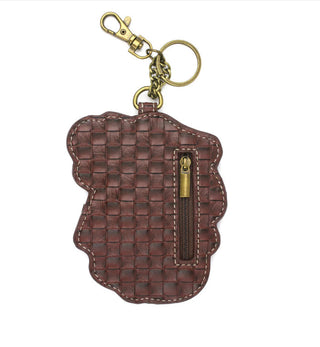 Chala 806 Key Fob/Coin Purse Brown Mushrooms