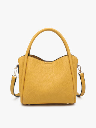 Jen & Co Ruby 3-Compartment Satchel Mustard M2533