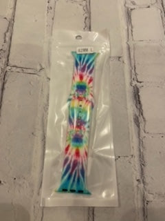Silicone Apple Watch Band Tie Dye Streaks 42mm