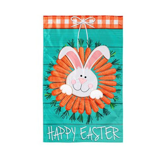 Carrot Wreath Standard House Appliqué Flag