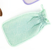 Lemon Lavender Deep Exfoliator Mitt Green Leaves