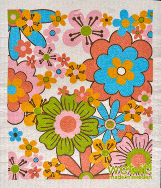 Wet It! Retro Florals Swedish Dishcloth