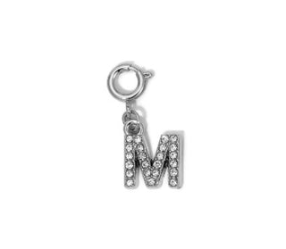 My Fun Colors Rhinestone Initial Silver M