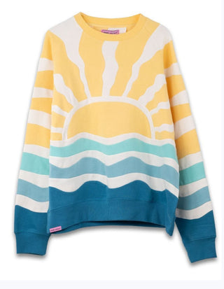 Simply Southern Crewneck Patchwork Yellow Sun