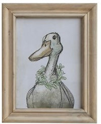 Wood Frame Wall Art w/ Animal