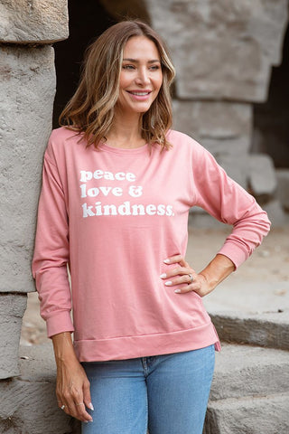Sew In Love Peace, Love, & Kindness Long Sleeve Sz Small