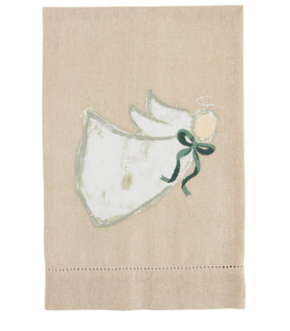 Mudpie White Angel Painted  Towel