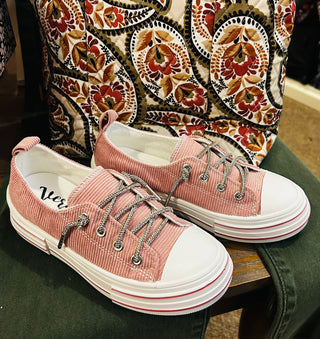Very G Rose Corduroy Sneakers Blush
