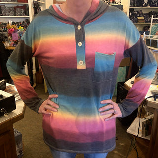Sew in Love Multi Stripe Hoodie