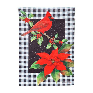 Cardinal & Holly Garden Flag