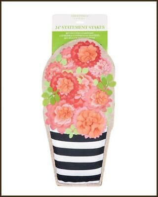 Stripes & Flowers Statement Stake