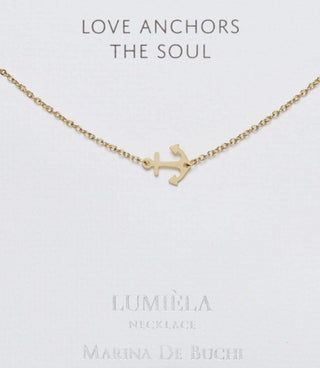 Love Anchors the Soul Anchor Charm Necklace, 20"