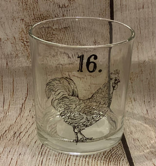 Glass Cup w/Farm Animal Decal