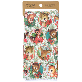 Retro Deer Kitchen Towel
