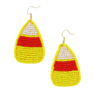 Jane Marie Beaded Candy Corn Earrings