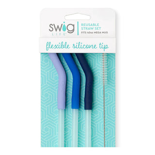 Swig Reusable Straw Set Blue