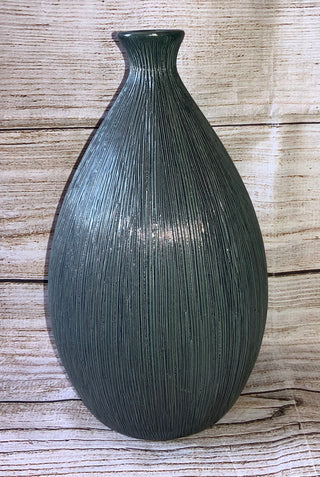Blue Textured Vase