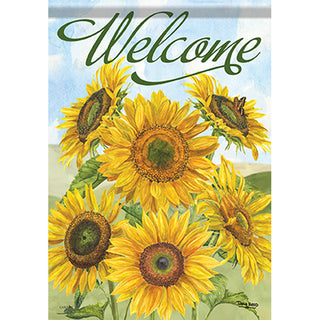 Sunflower Fall Garden Flag (Welcome)