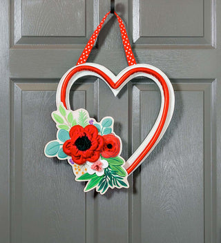 Valentine’s Day Floral Door Decor