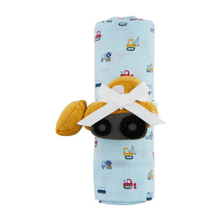 Mudpie Swaddle & Rattle Set Construction