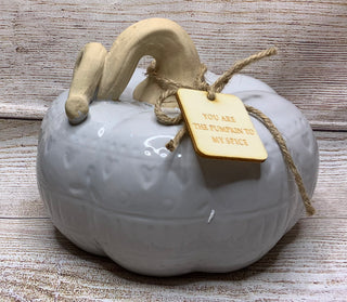 Ceramic Harvest Pumpkin, 7.3”L