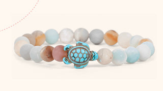 Fahlo Journey Sea Turtle Bracelet Sky Stone
