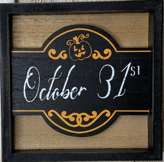 Halloween Box Sign