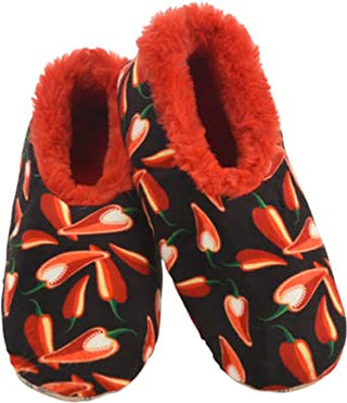 Snoozies Hot Pepper Slippers Small